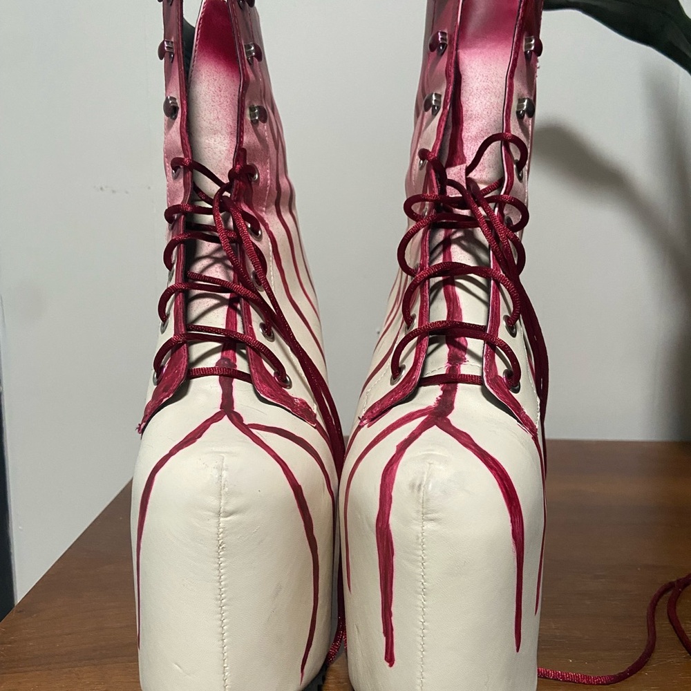 Dolls Kill Blood Drip Boots - Picture 7 of 11